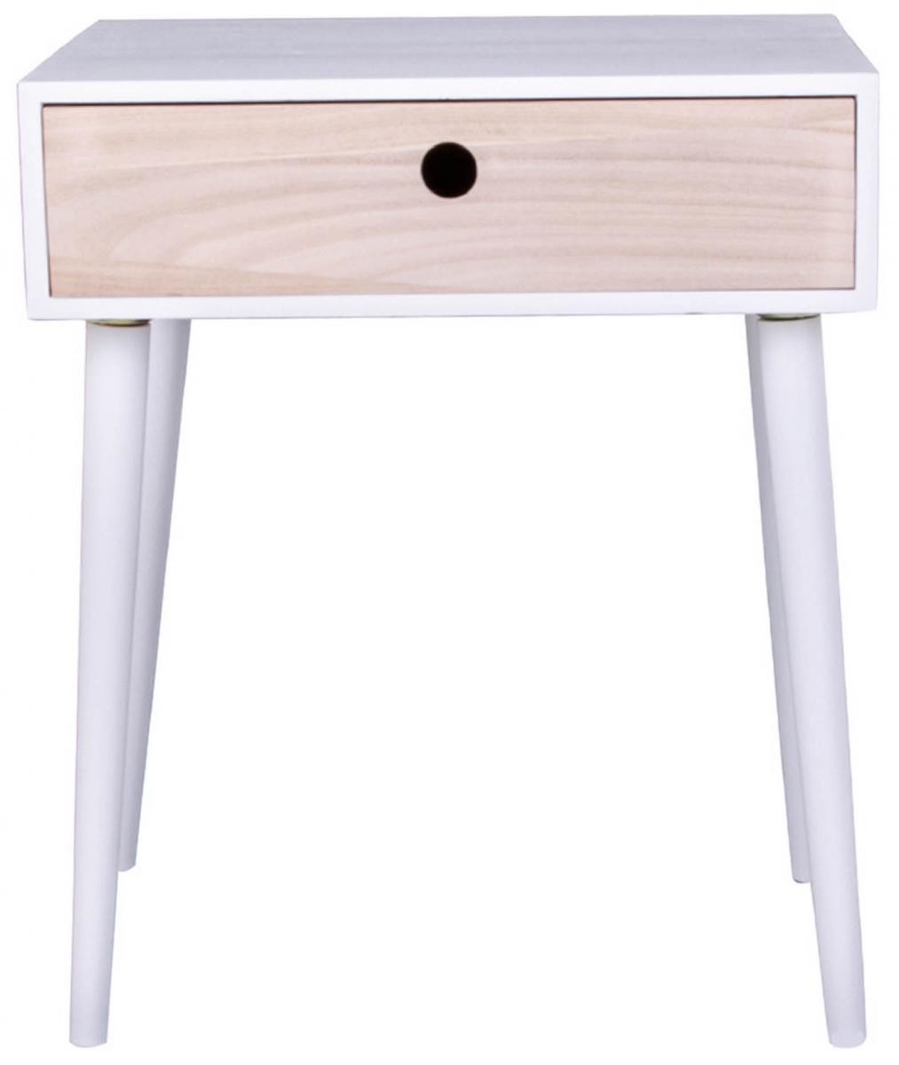 House Nordic Nachtkastje Parma 32x45 cm - Wit/Hout