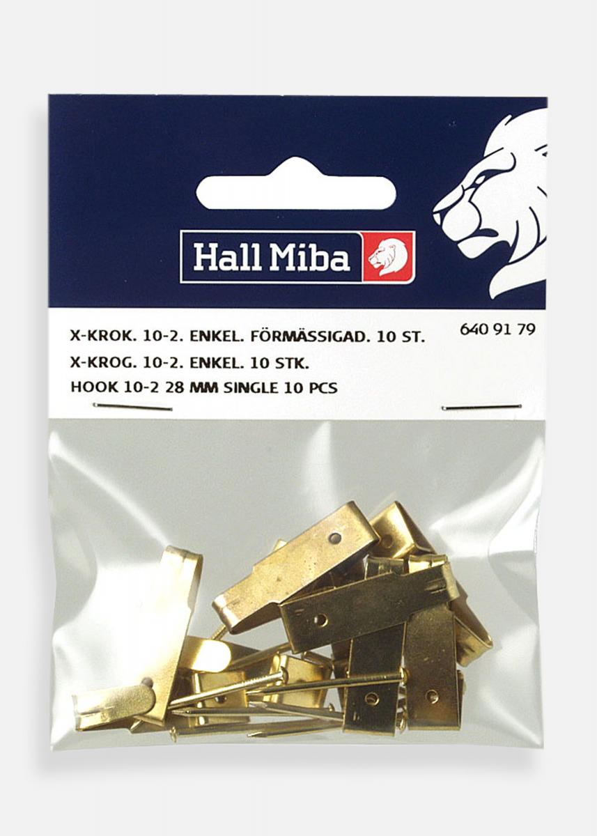 Hallmiba X-haak 10-2 28 mm enkel smeedijzer 10 stuks
