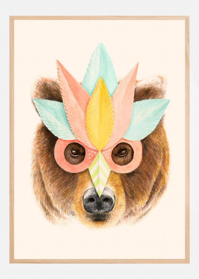 Bildverkstad Bear Paper Mask Poster