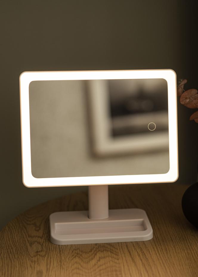 KAILA KAILA Make-up spiegel LED Strip met Bluetooth Speaker Wit 18x30 cm