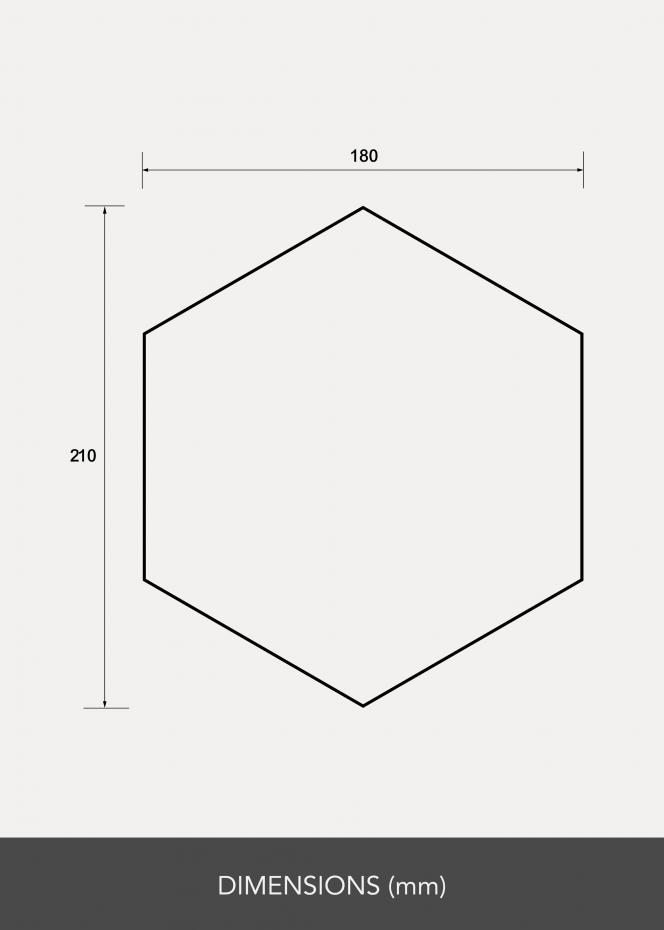 BGA Spiegel Set Hexagon 18x21 cm - 5 St