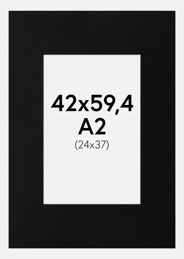 Artlink Passe-partout Zwart Standaard (Witte Kern) A2 42x59,4 cm (24x37)