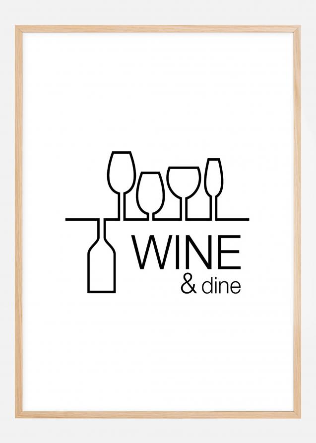 Bildverkstad Wine & dine - White Poster