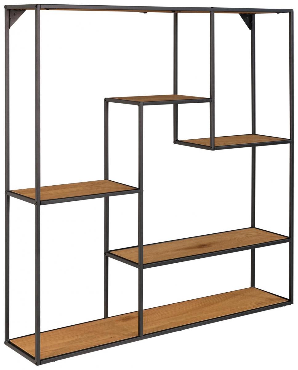 House Nordic Wandplank Vita 85x85 cm - Zwart/Eiken