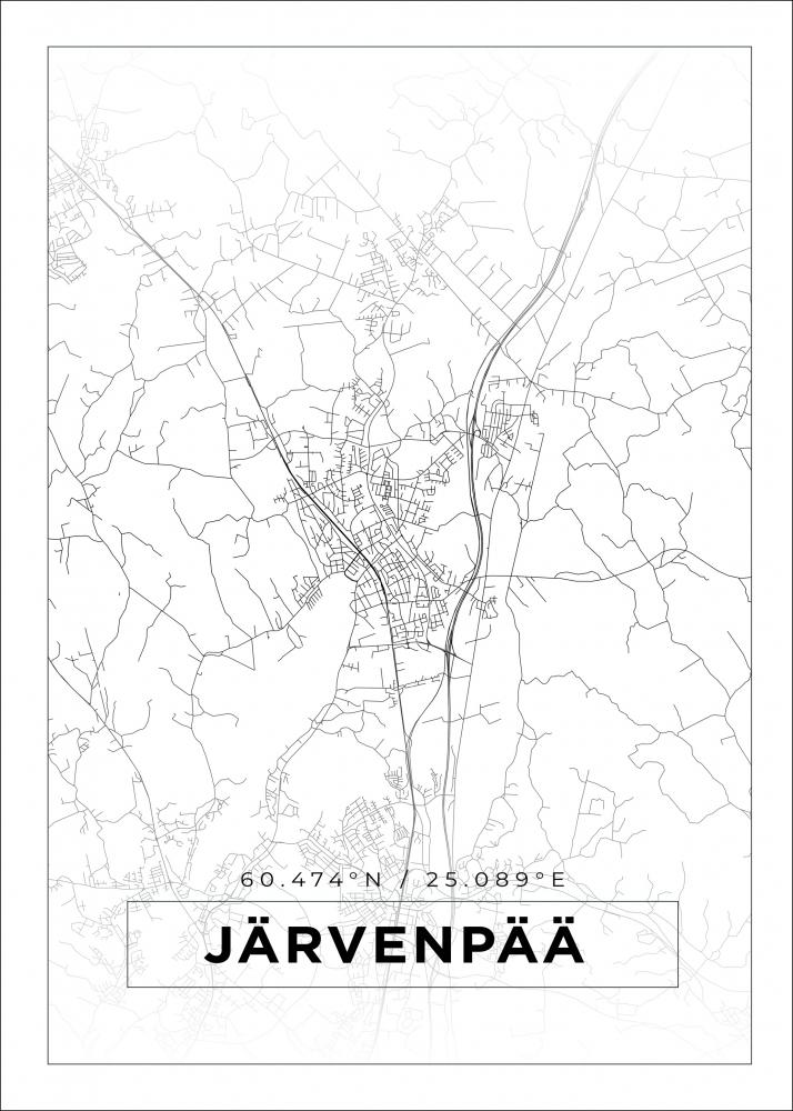 Bildverkstad Map - Jrvenp - White Poster