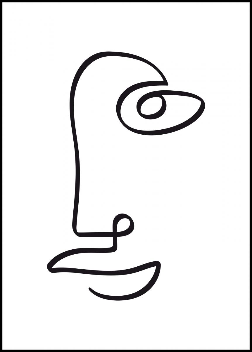 Lagervaror egen produktion Face Line II Poster