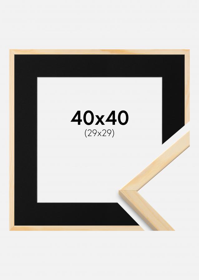Artlink Passe-partout Zwart Standaard (Witte kern) 40x40 cm (29x29)