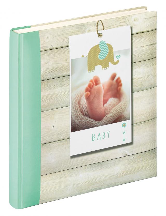 Walther Welcome Babyalbum Groen - 28x30,5 cm (50 Witte zijden / 25 bladen)