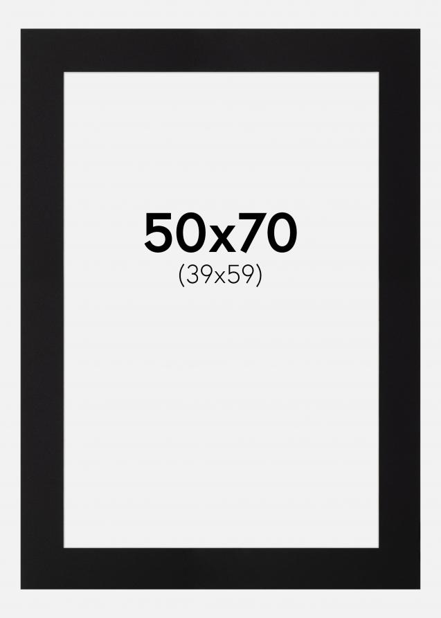 Galleri 1 Passe-partout Zwart (Witte kern) 50x70 cm (39x59)