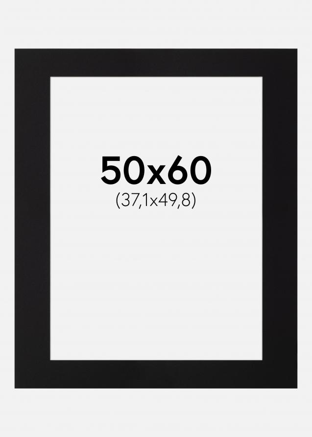 Galleri 1 Passe-partout Zwart (Witte kern) 50x60 cm (37,1x49,8)