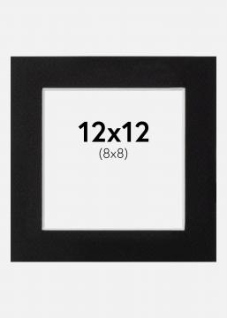 Galleri 1 Passe-partout Zwart (Witte kern) 12x12 cm (8x8)