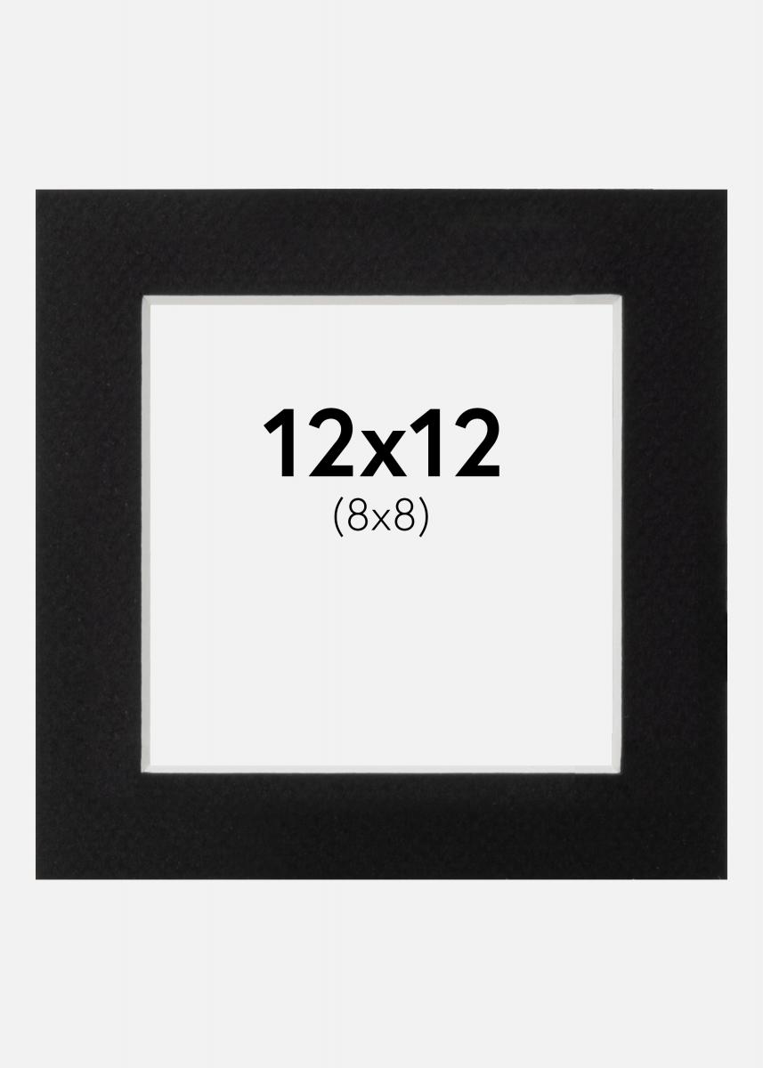Galleri 1 Passe-partout Zwart (Witte kern) 12x12 cm (8x8)