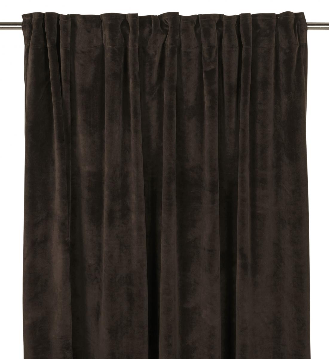 Fondaco Plooiband gordijnen Velvet - Koffie set van 2