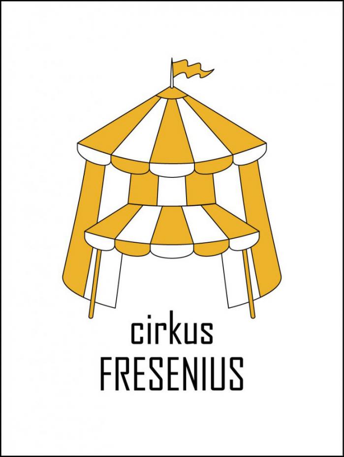 Personlig poster Cirkus Family Yellow