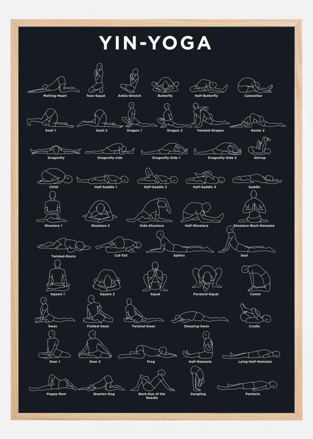 Bildverkstad Yoga - Navy Poster