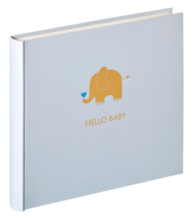 Walther Hello Babyalbum Blauw - 25x28 cm (50 Witte zijden / 25 bladen)
