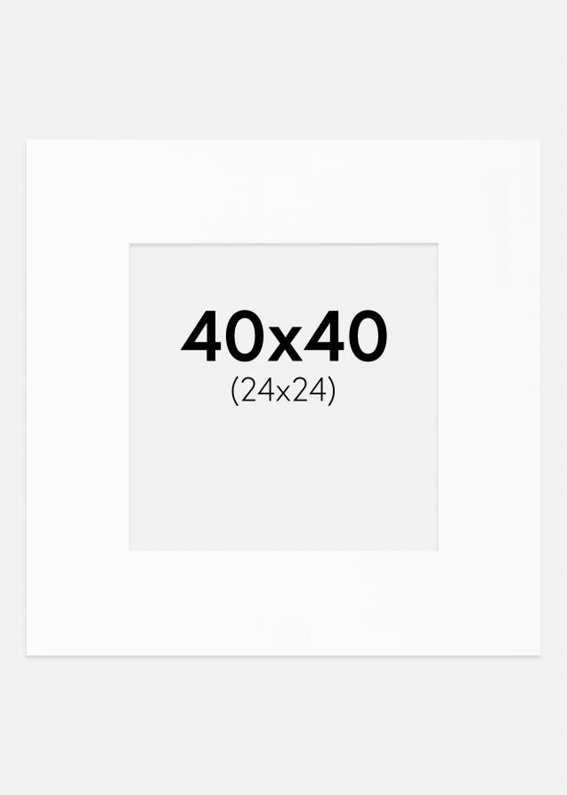 Artlink Passe-partout Wit Standaard (Witte kern) 40x40 cm (24x24)