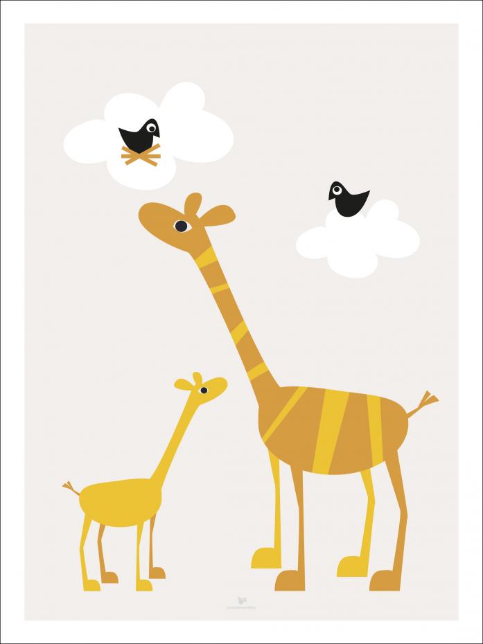 Bildverkstad Giraffe - Beige Poster