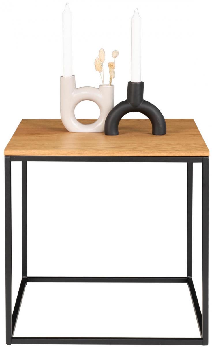 House Nordic Bijzettafel Vita 45x45 cm - Zwart/Eiken