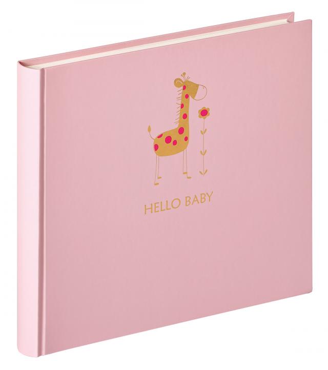 Walther Hello Babyalbum Roze - 25x28 cm (50 Witte zijden / 25 bladen)