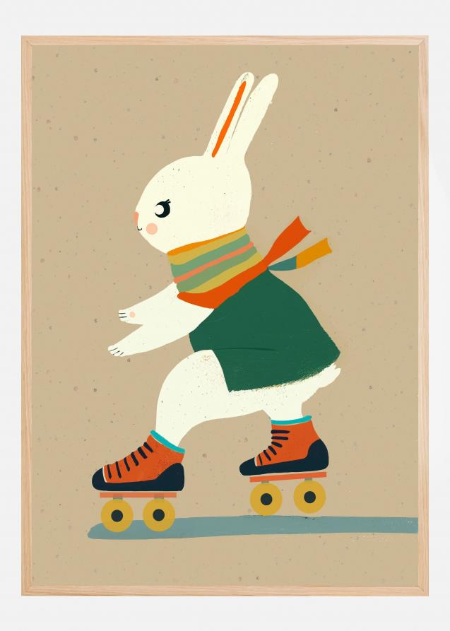 Bildverkstad Inline Skating Bunny Poster