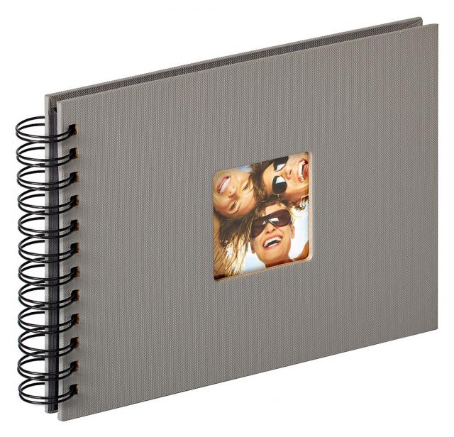 Walther Fun Spiraalalbum Grijs - 23x17 cm (40 Zwarte zijden / 20 bladen)