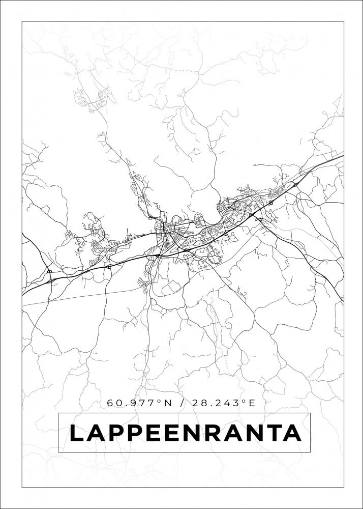 Bildverkstad Map - Lappeenranta - White Poster