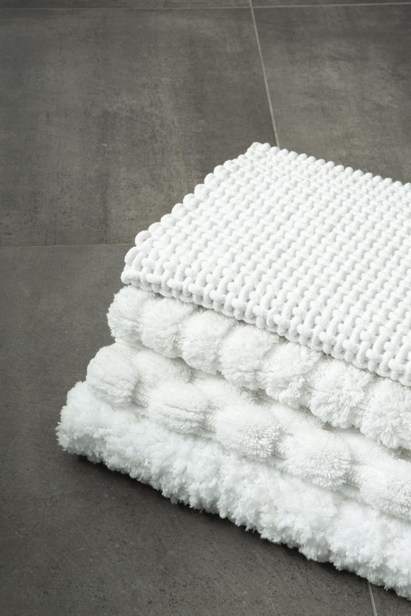 Norvi Group Badmat Stripe - Sneeuwwit 60x100 cm
