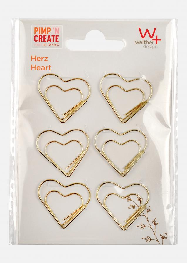 Walther PAC Metalen Paperclip Heart Goud