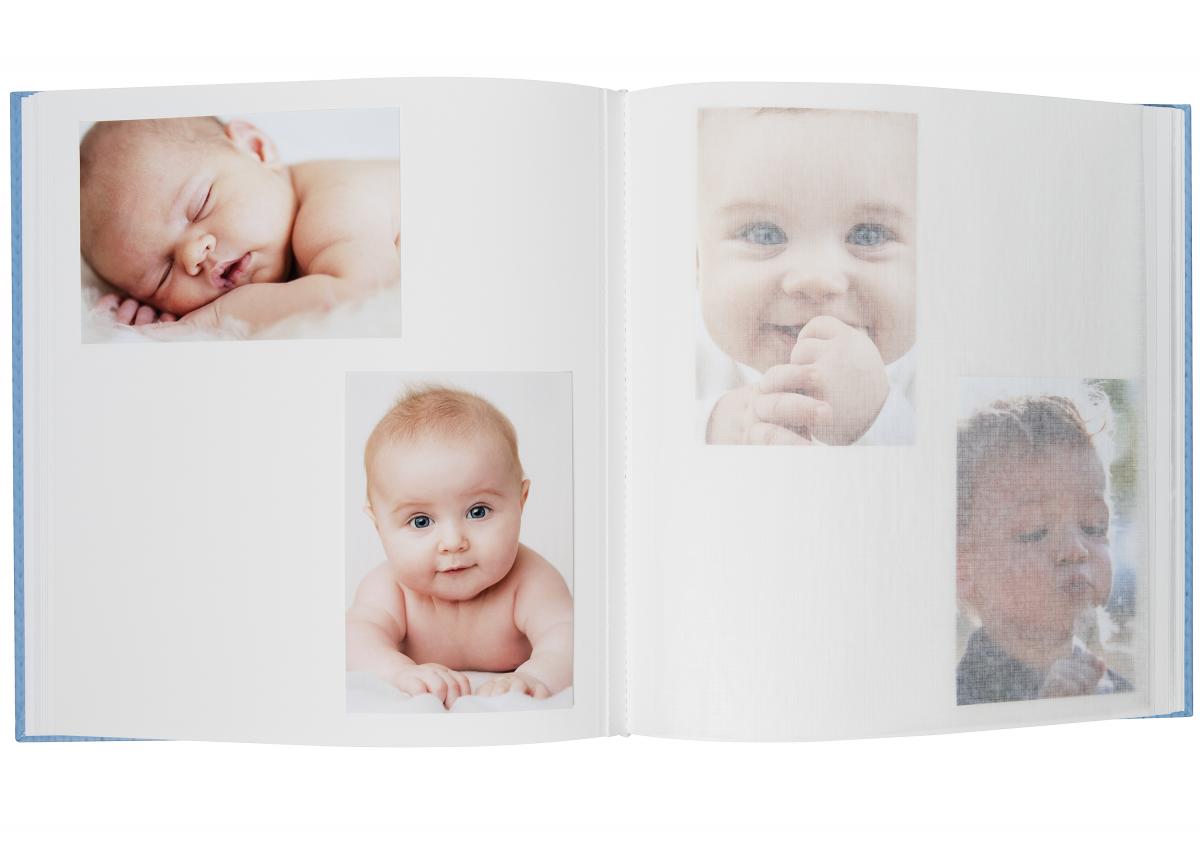 Walther Estrella Babyalbum Blauw - 28x30,5 cm (50 Witte zijden / 25 bladen)