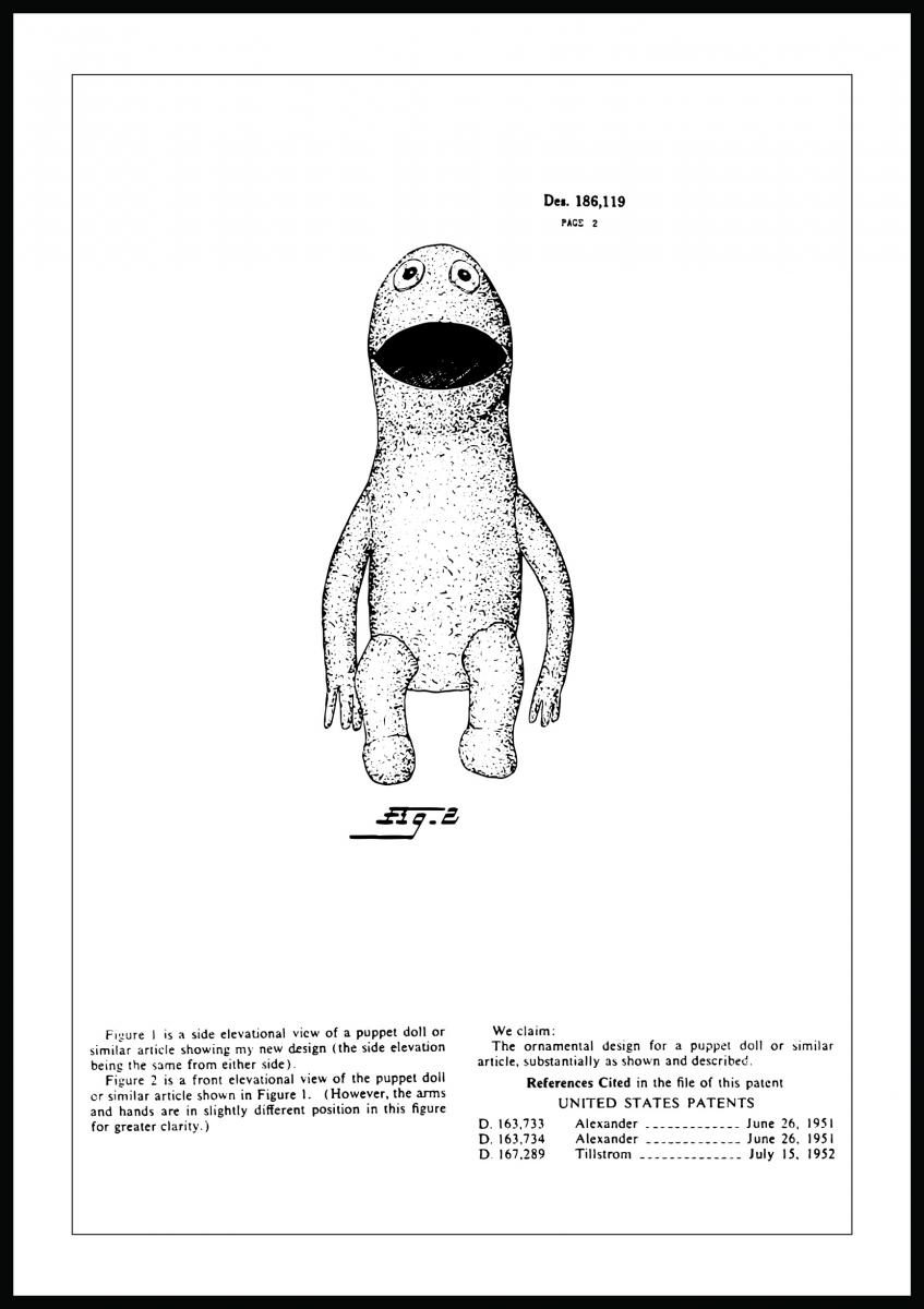 Bildverkstad Patenttekening - Muppets - Kermit II Poster