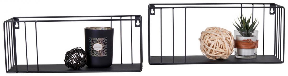 House Nordic Wandplank Paolo 2 st - Zwart
