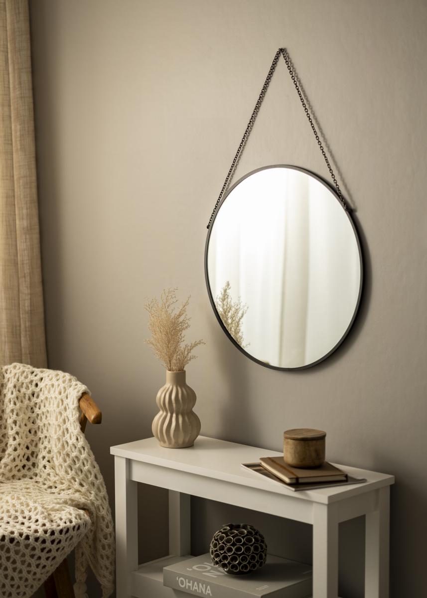 Artlink Ronde Spiegel Modern Zwart 51 cm Ø