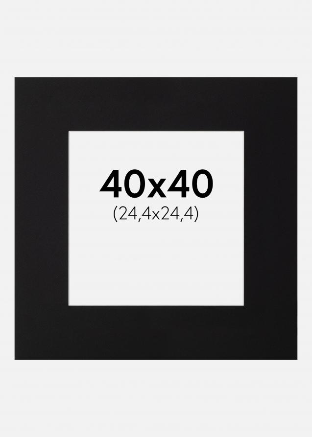 Galleri 1 Passe-partout Zwart (Witte kern) 40x40 cm (24,4x24,4)