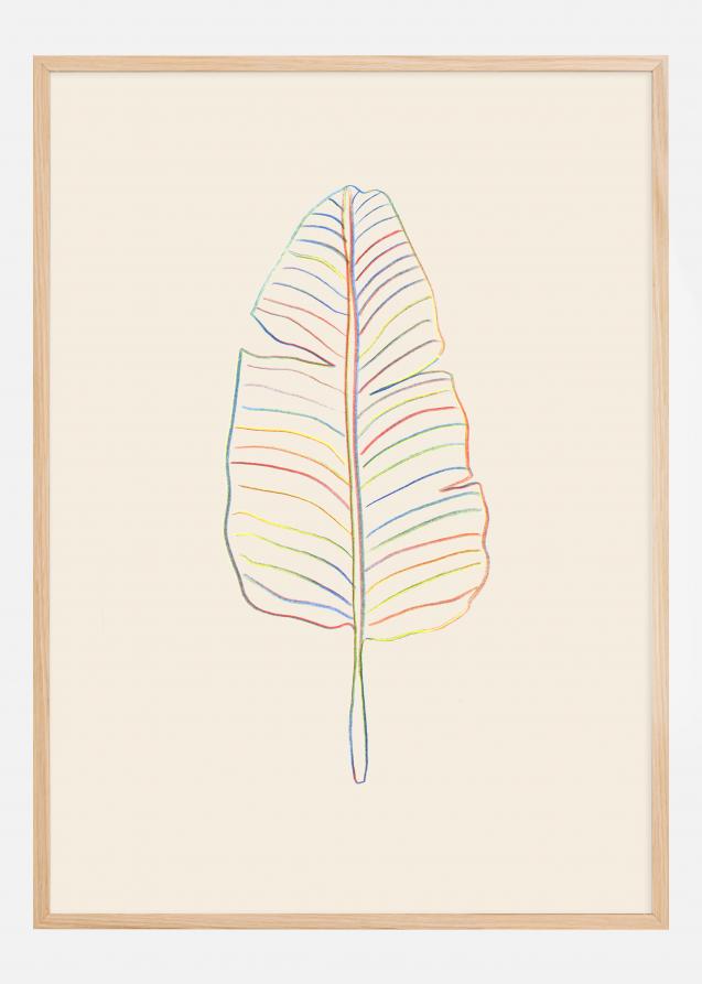 Bildverkstad Banana Rainbow Leaf Poster