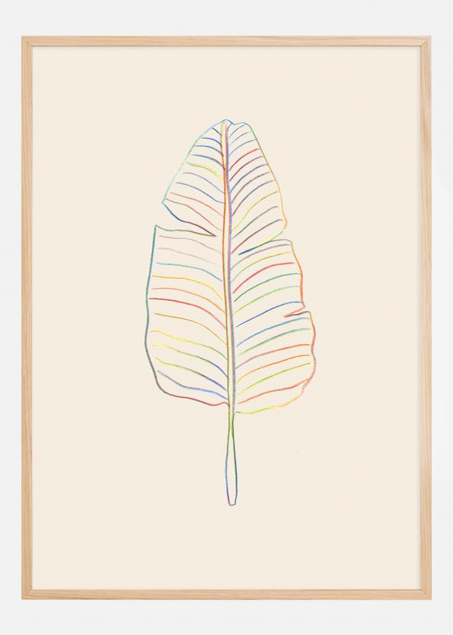 Bildverkstad Banana Rainbow Leaf Poster