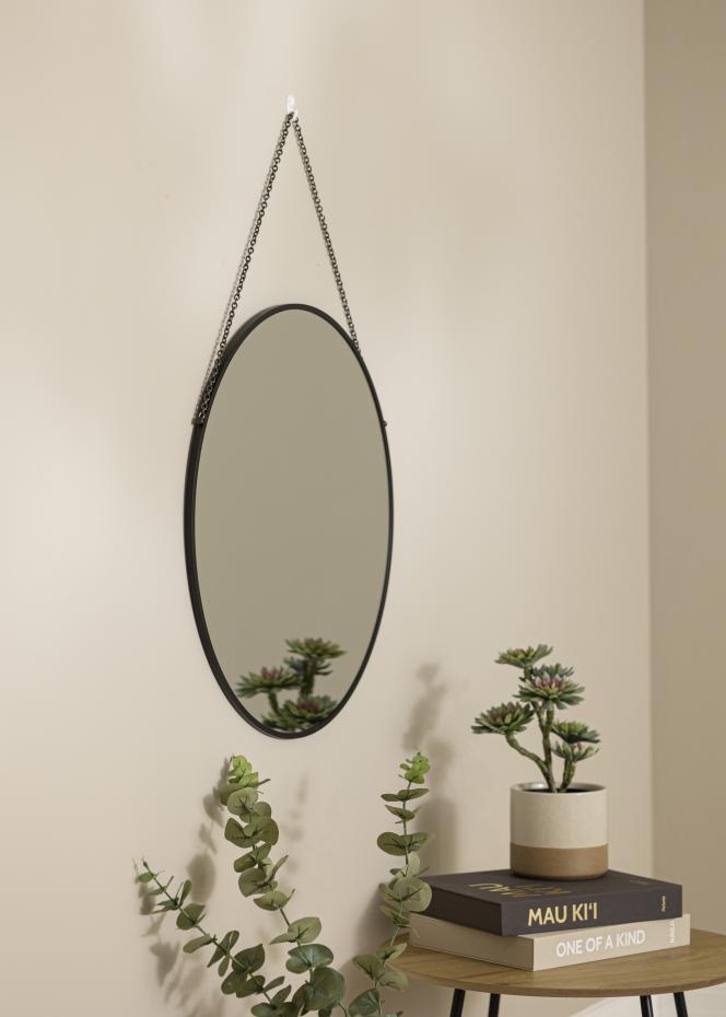 Artlink Ronde Spiegel Modern Zwart 61 cm Ø