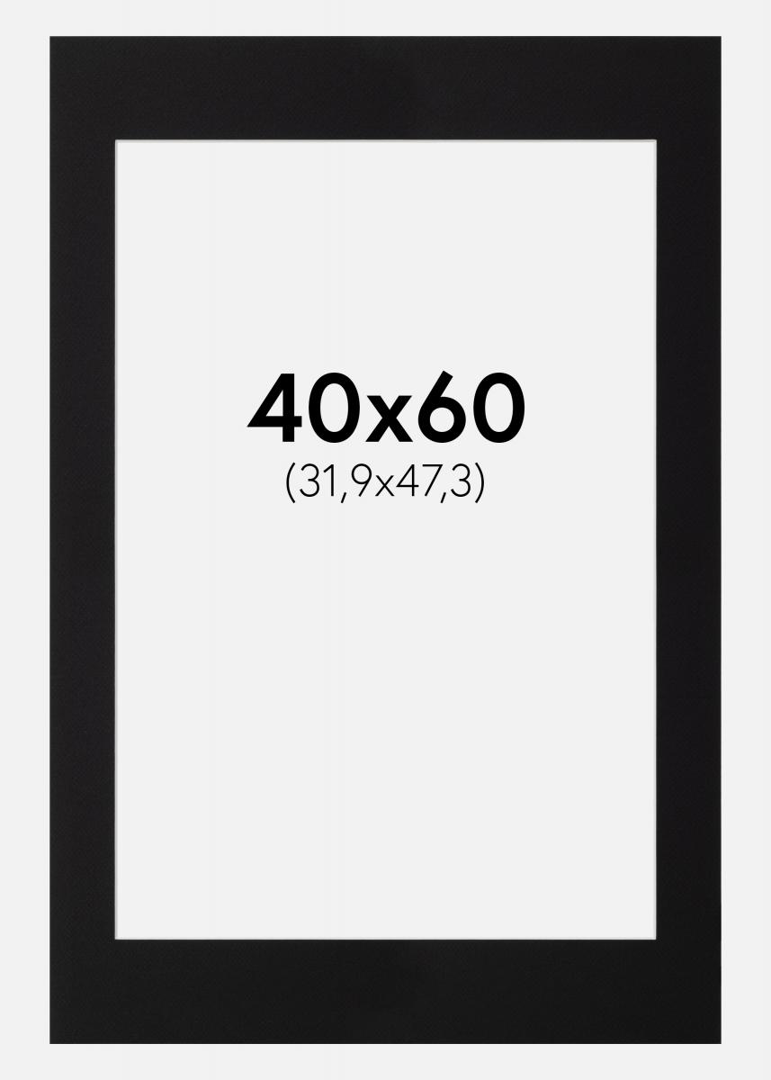 Galleri 1 Passe-partout Zwart (Witte kern) 40x60 cm (31,9x47,3 - A3+)
