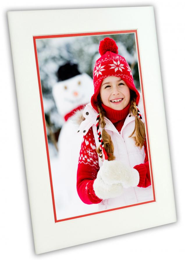 Egen tillverkning - Passepartouter Passe-partout twee lagen - Wit/Rood