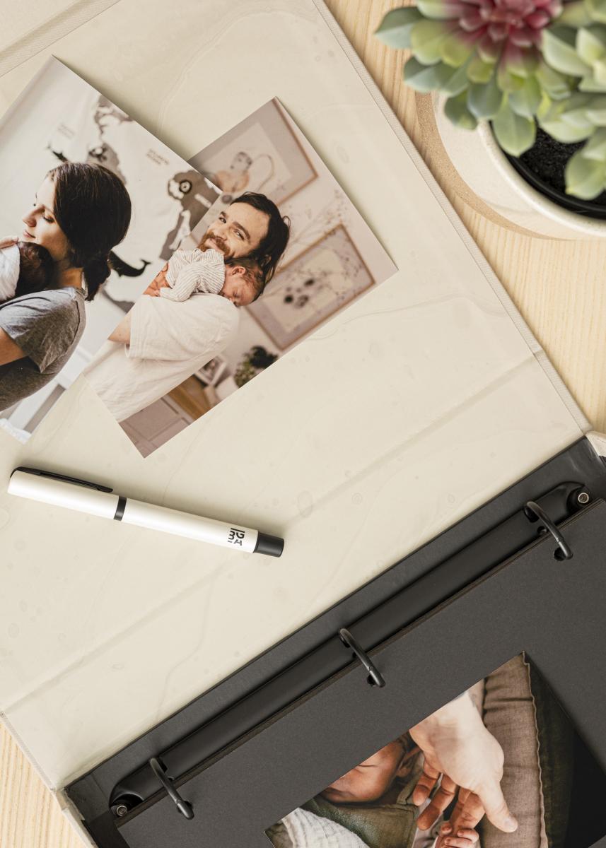 KAILA KAILA OH HAPPY DAY Grey - Coffee Table Photo Album (60 Zwarte zijden)
