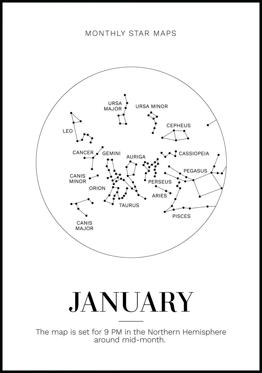 Bildverkstad Monthly star January Poster