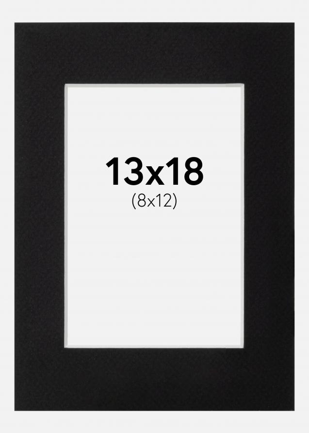 Galleri 1 Passe-partout Zwart (Witte kern) 13x18 cm (8x12)