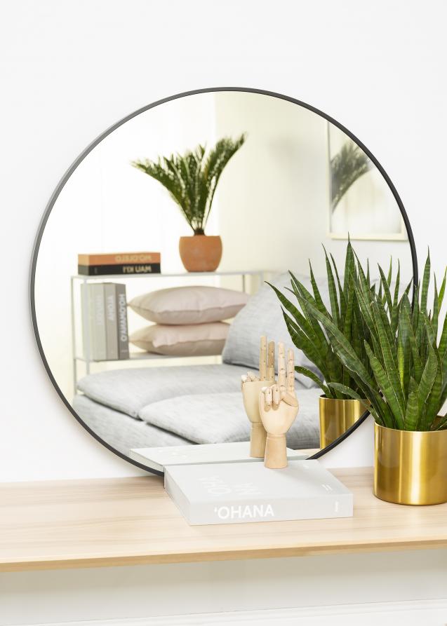 KAILA KAILA Round Mirror - Edge Black 80 cm Ø