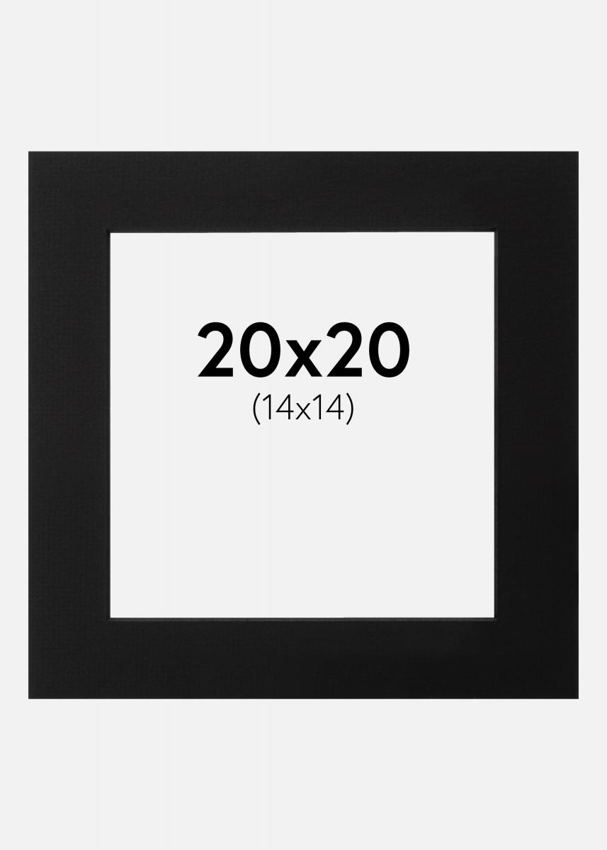 Galleri 1 Passe-partout Zwart (Zwarte kern) 20x20 cm (14x14)