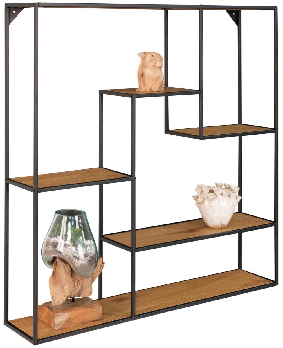 House Nordic Wandplank Vita 85x85 cm - Zwart/Eiken