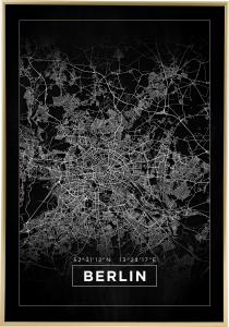 Bildverkstad Map - Berlin - Black Poster