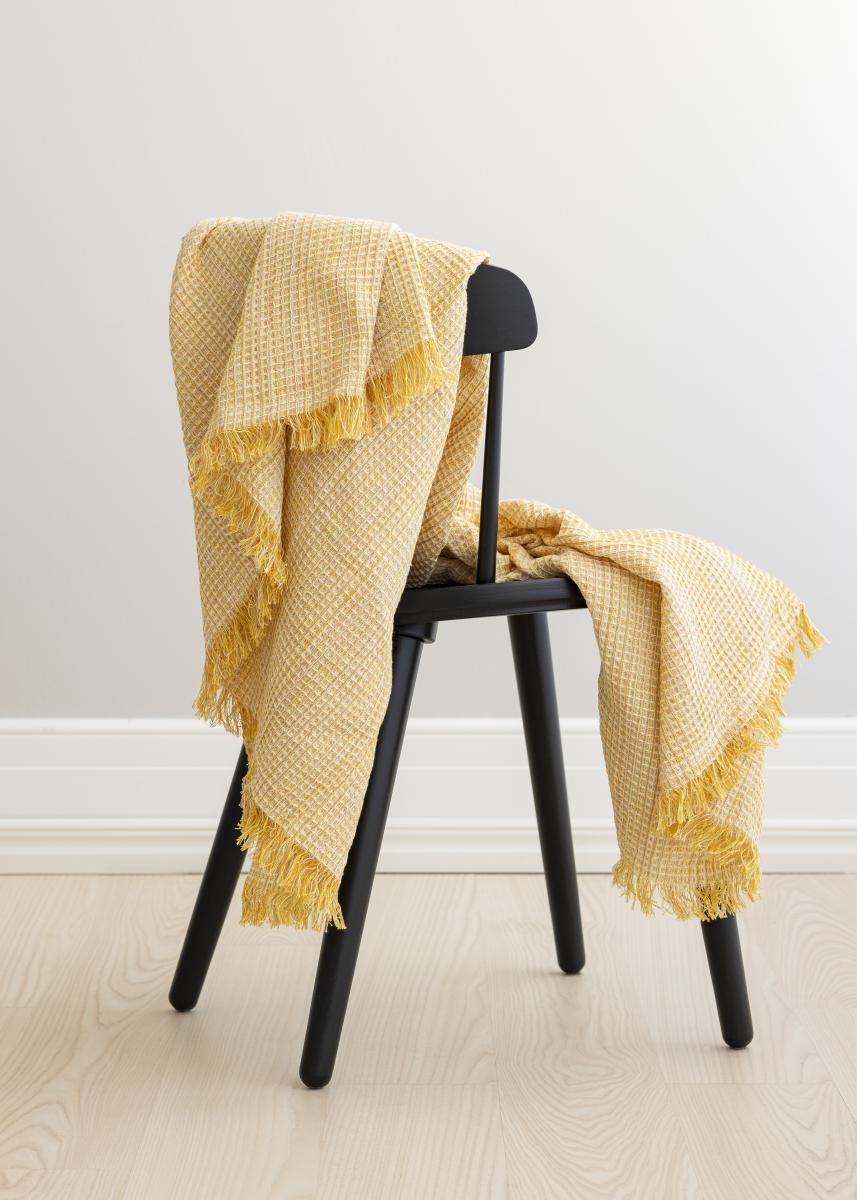 Recycled by wille Plaid Vilhelmina - Lichtgeel 130x170 cm