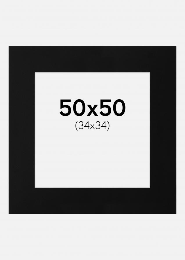 Artlink Passe-partout Zwart Standaard (Witte Kern) 50x50 cm (34x34)