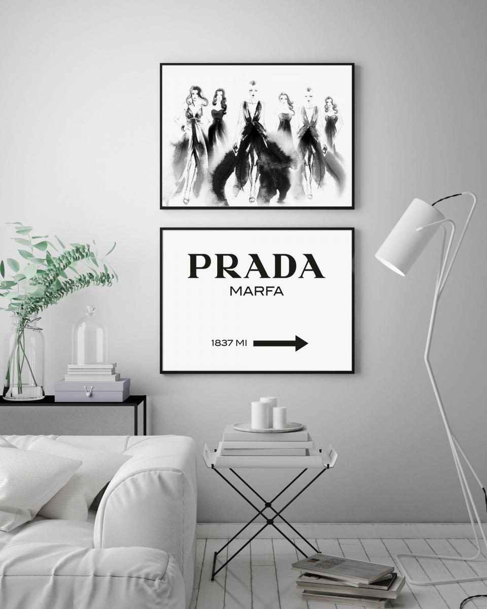Bildverkstad Prada Black Poster