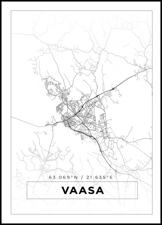 Bildverkstad Map - Vaasa - White Poster